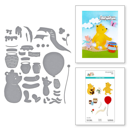 Spellbinders - Pooh & Piglet Etched Dies from the Say Cheese Classic Pooh Collection in Collaboration with Simple Stories 