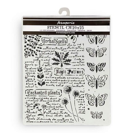 Stamperia Fortune Thick Stencil 20x25cm Botanic 