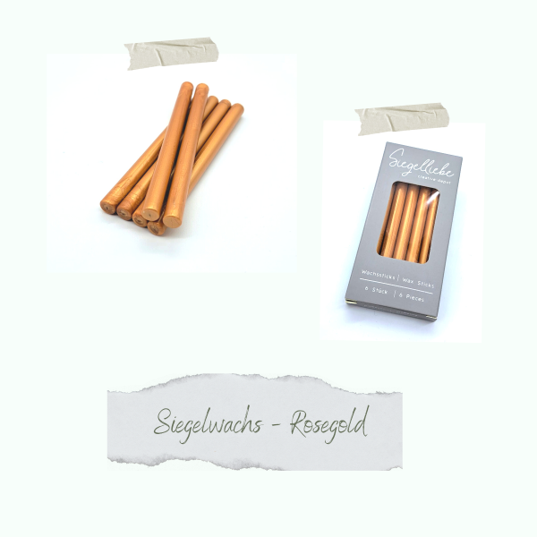 Creative Depot -  Wachssticks - Rosegold - Siegelliebe 