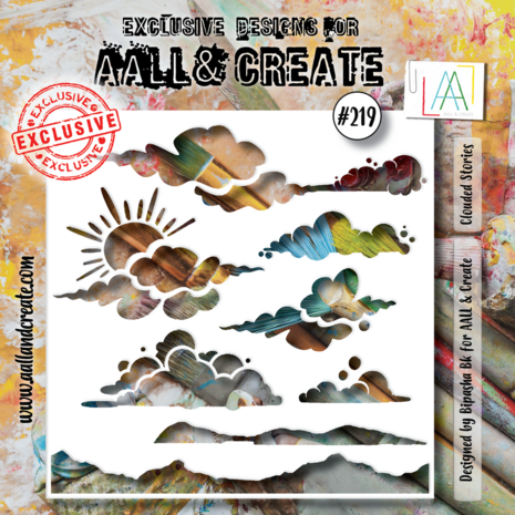 AALL & Create - Stencil 6x6 Inch Clouded Stories