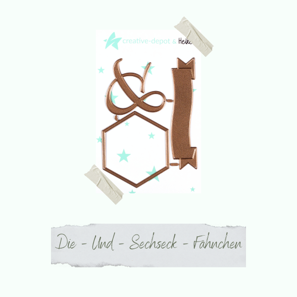 Creative Depot -   Die - Und - Sechseck - Fähnchen 