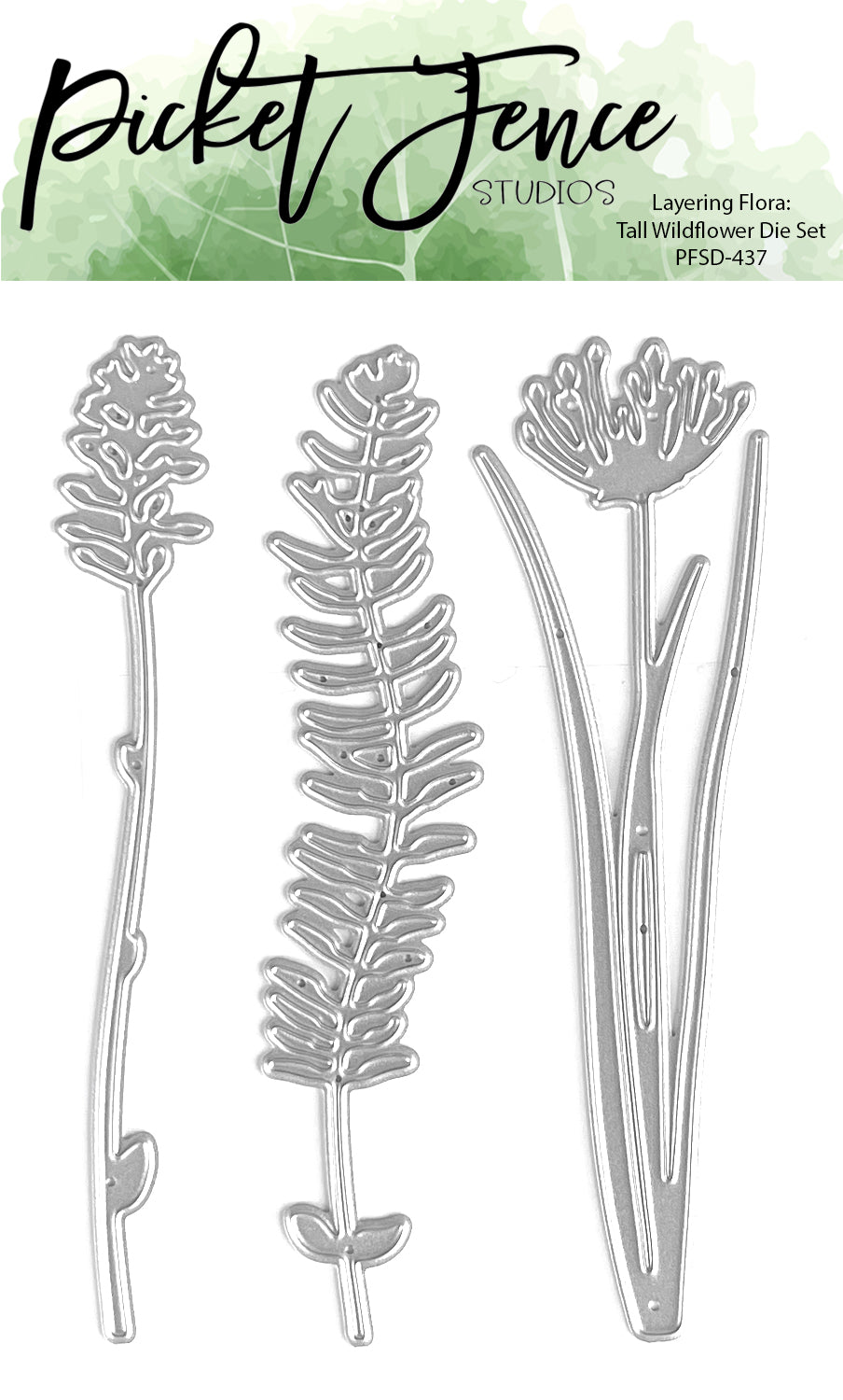 Picket Fence Studios   - Layering Flora: Tall Wildflower Die Set