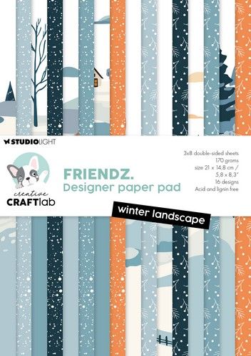 Studio Light Design paper pad Winter landscape Friendz nr.226