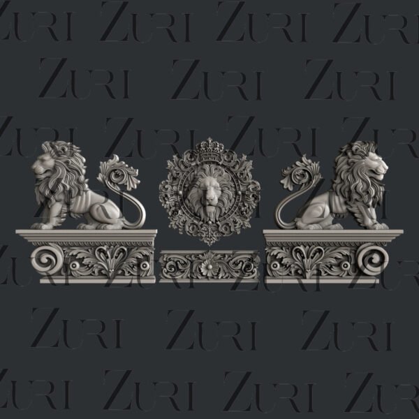 Zuri - Baroque Lions Silicone Mold by Zuri Designs Inc