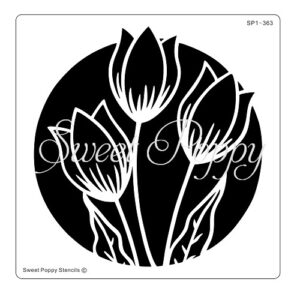 Sweet Poppy Stencil: Tulip Circle