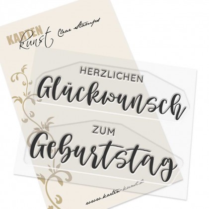 Karten-Kunst Clear Stamps  - Lettering zum Geburtstag