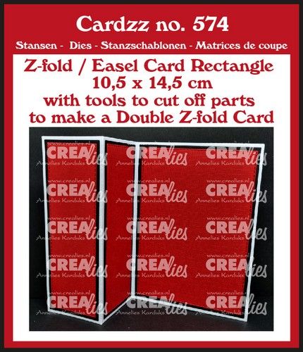 Crealies Cardzz (Double) Z-fold / Staffelei-Kartenrechteck (V)