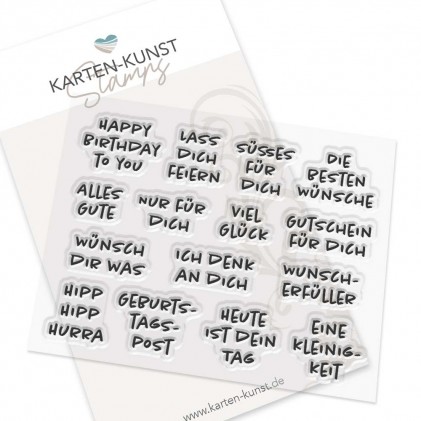 Karten-Kunst Clear Stamps  - Viele kleine Geburtstags-Grüße