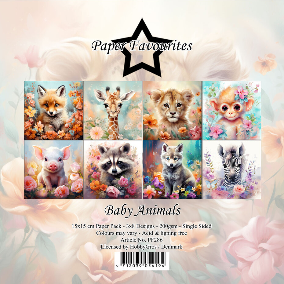 Paper Favourites - Baby Animals 6x6 Inch Paper Pack