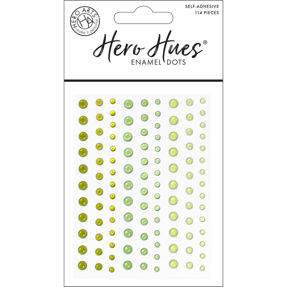 Hero Arts Hero Hues Enamel Dots -  Translucent Greens 