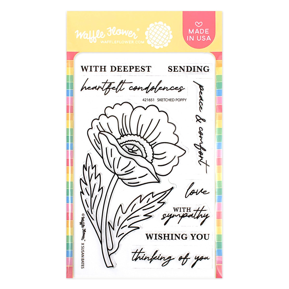 Waffle Flower - Sketched Poppy Stamp Set