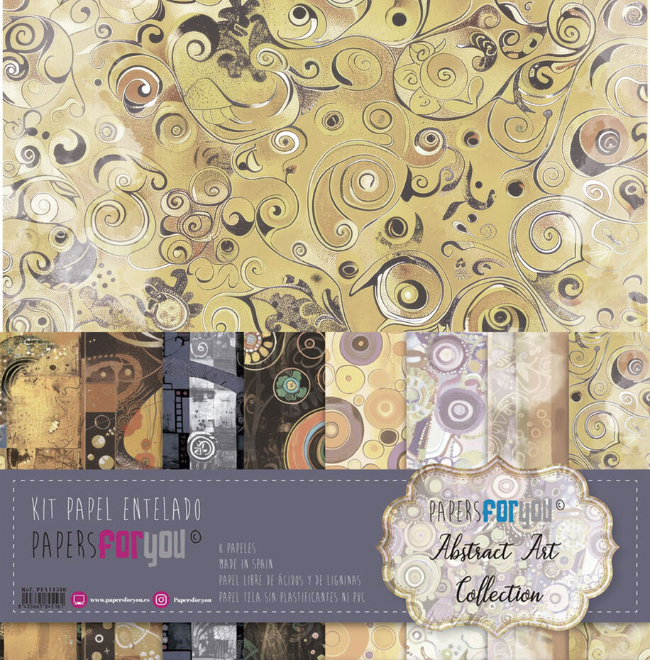 Papers For You - Abstract Art Canvas Scrap Pack (8pcs)