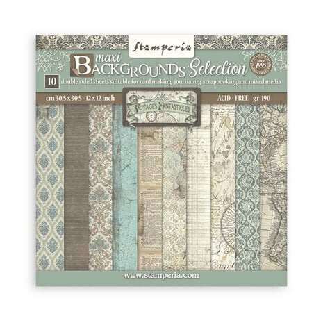 Stamperia - Voyages Fantastiques Maxi Background 12x12 Inch Paper Pack