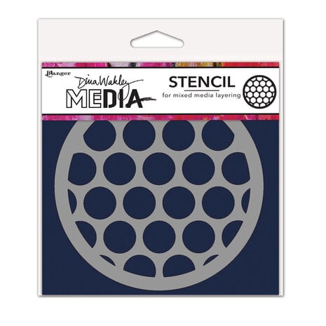 Ranger Dina Wakley MEdia Stencil Big Circles Coaster