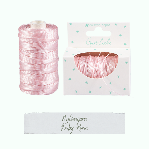 Creative Depot -   Nylongarn - Baby Rosa - Garnliebe 