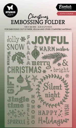 Studio Light Embossing Folder Joyful collage Essentials nr.22