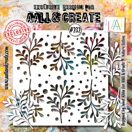 AALL & Create - Stencil 6x6 Inch Nature Listens