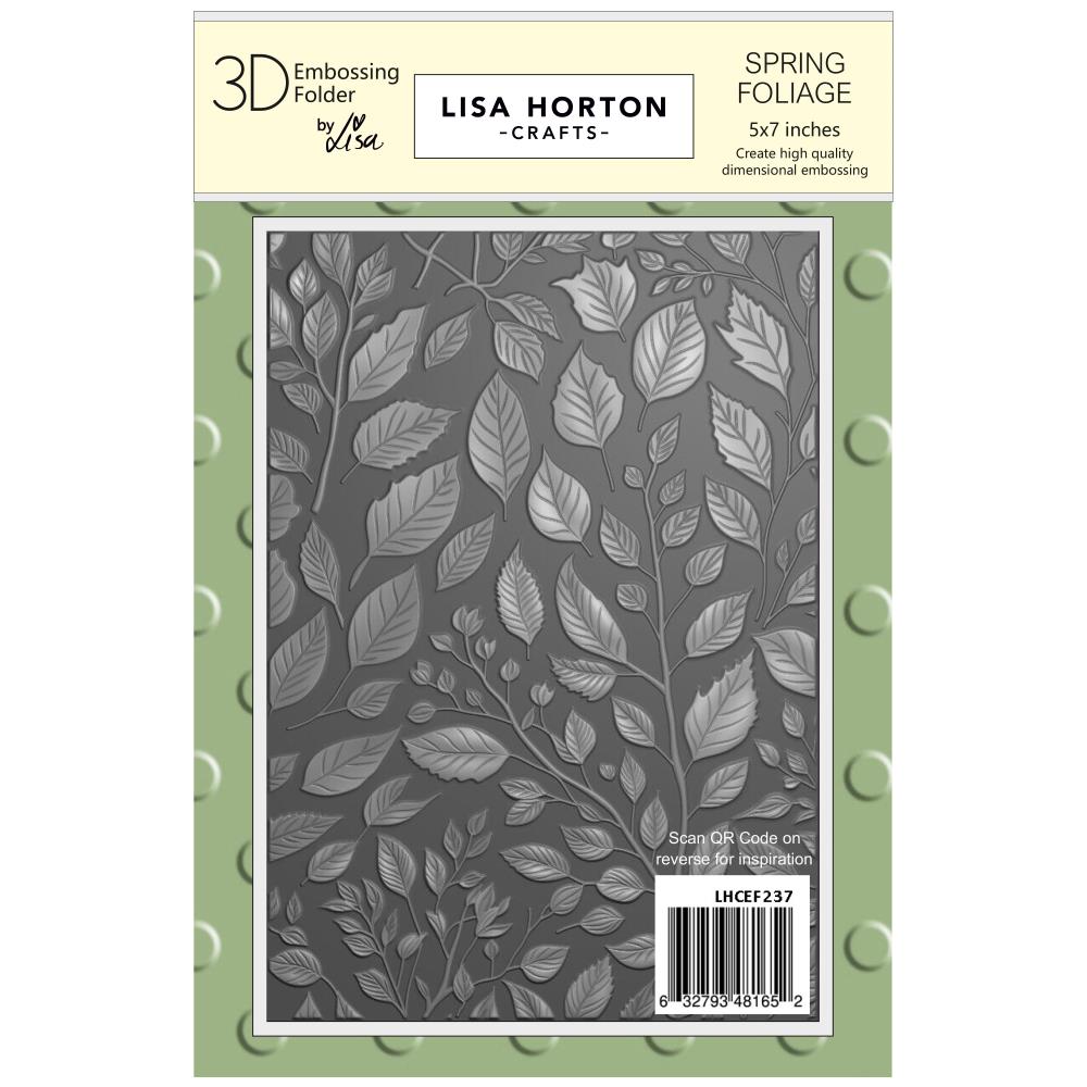 Lisa Horton Crafts Embossing Folder 5"X7" - Spring Foliage 