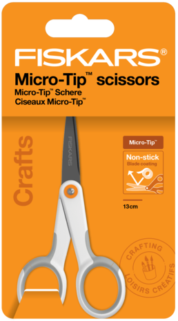 Fiskars - Scissors Crafts Micro-Tip 13cm Non-stick