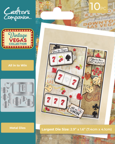 Crafter's Companion - Vintage Vegas Metal Die All in to Win