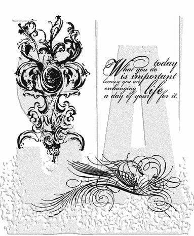 Tim Holtz - Stampers Anonymous - Fancy Flourish Tim Holtz Cling Stamps