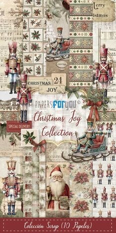 Papers For You - Christmas Joy Slim Scrap Paper Pack (10pcs) 6x12"