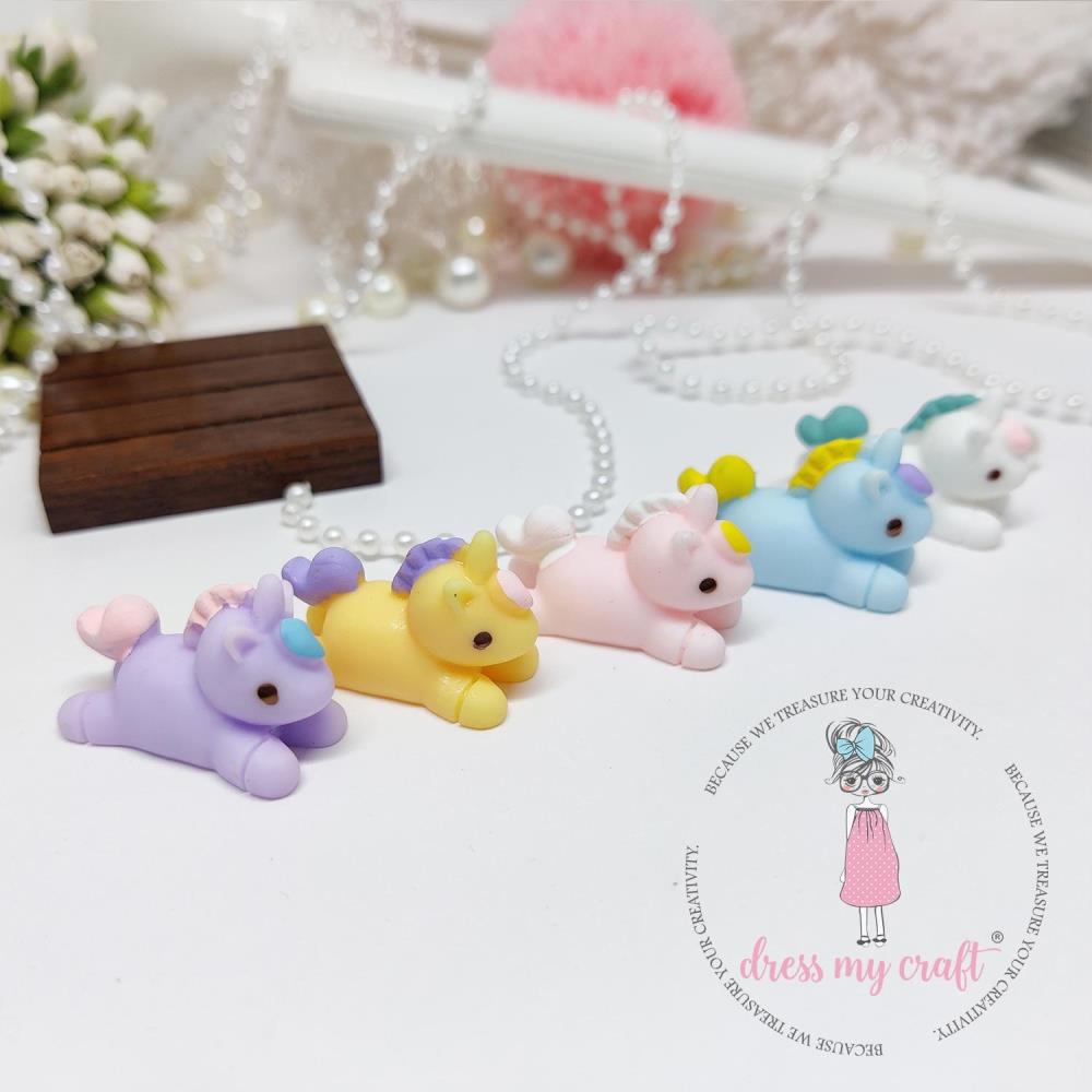 Dress My Craft Miniature 5/Pkg - Baby Unicorns