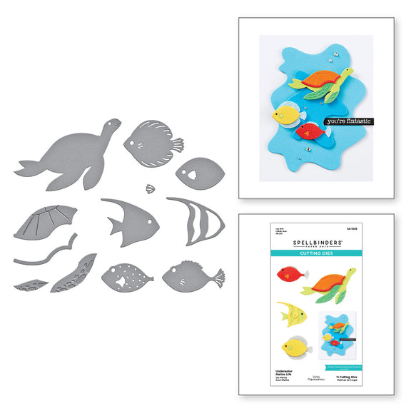 Spellbinders - Underwater Marine Life Etched Dies from the Tunnel Scapes Collection by Vicky Papaioannou