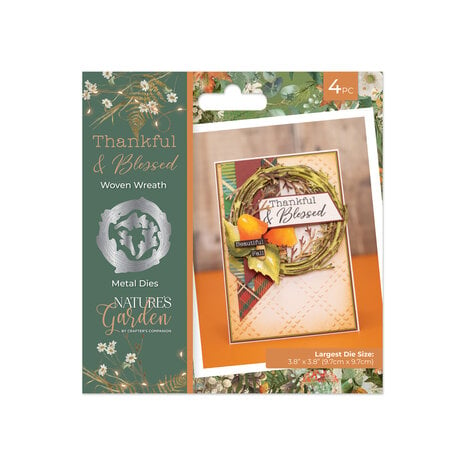 Crafters Companion - Thankful & Blessed Metal Die Woven Wreath