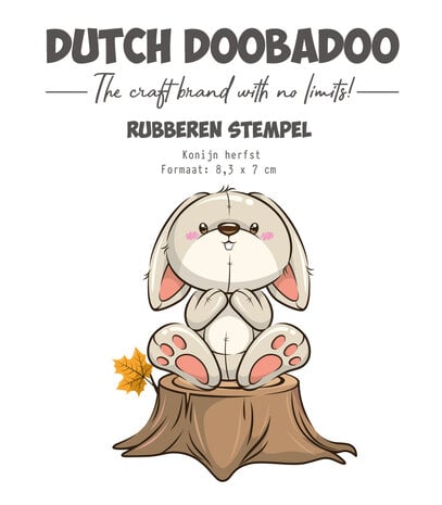 Dutch Doobadoo Rubber Stamp Konijn Herfst