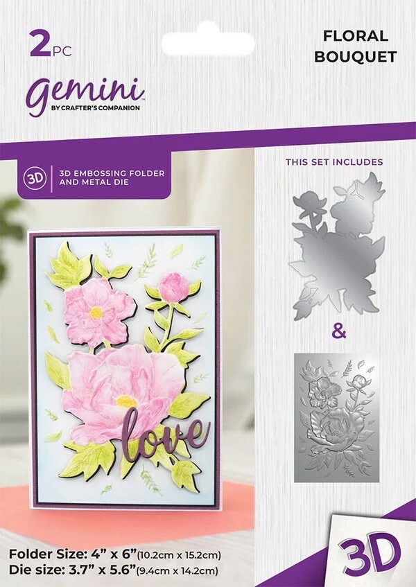 Gemini - 3D Embossingfolder/Snijmal 4"x6" - Floral Bouquet