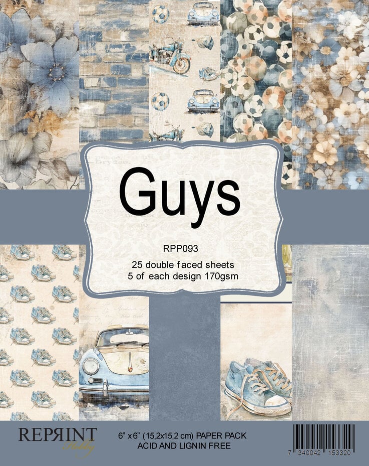 Reprint - Guys 6x6 Inch Paper Pack