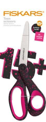 Fiskars - Scissors Teen +15 Speckled Pink 20cm