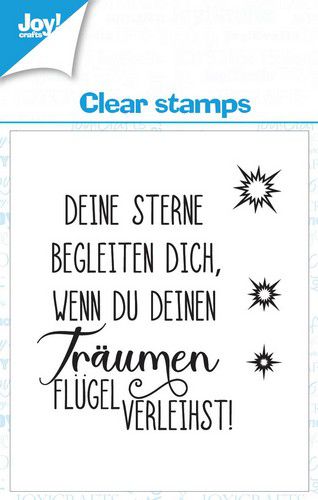 Joy! Crafts Clearstamp 7x7 cm - Sterne-Text DE-4 KreativDsein Design