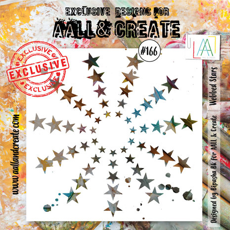 AALL & Create - Stencil 6x6 Inch Webbed Stars