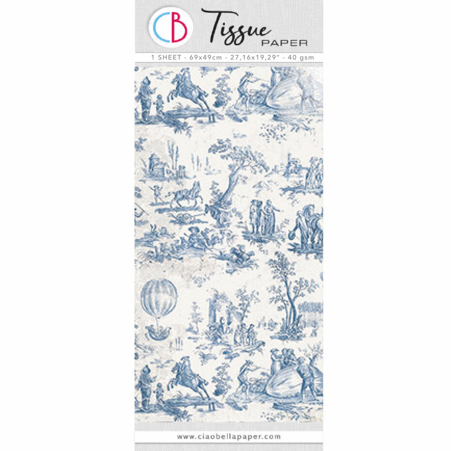 Ciao Bella - Tissue Paper 69x49cm Toile de Jouy