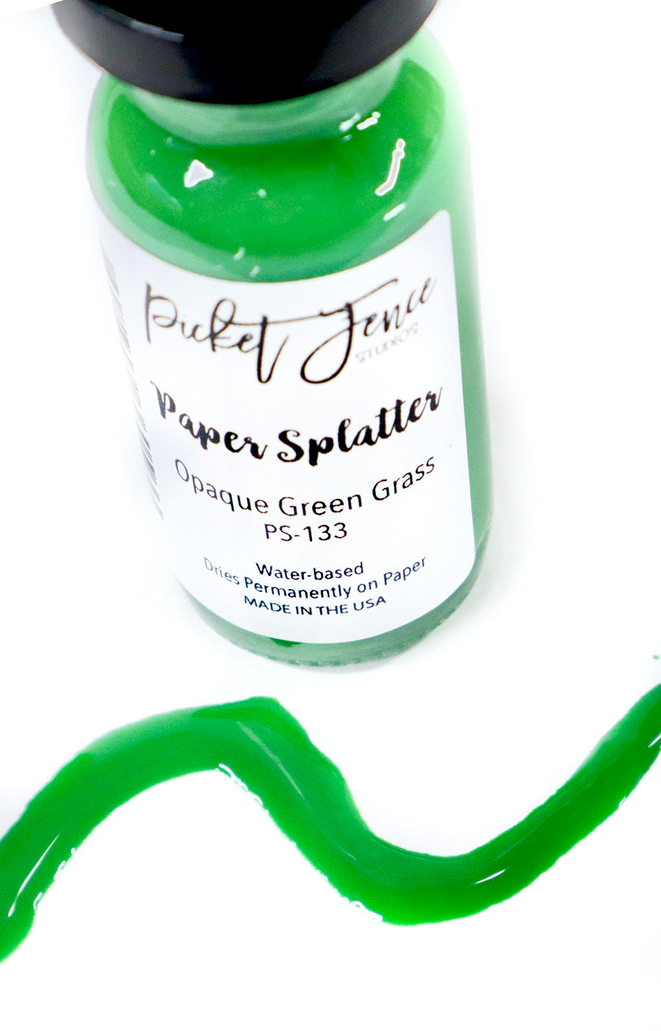 Picket Fence Studios -Paper Splatter - Opaque Green Grass