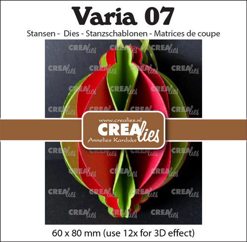 Crealies Varia 07 3D-Weihnachtskugel