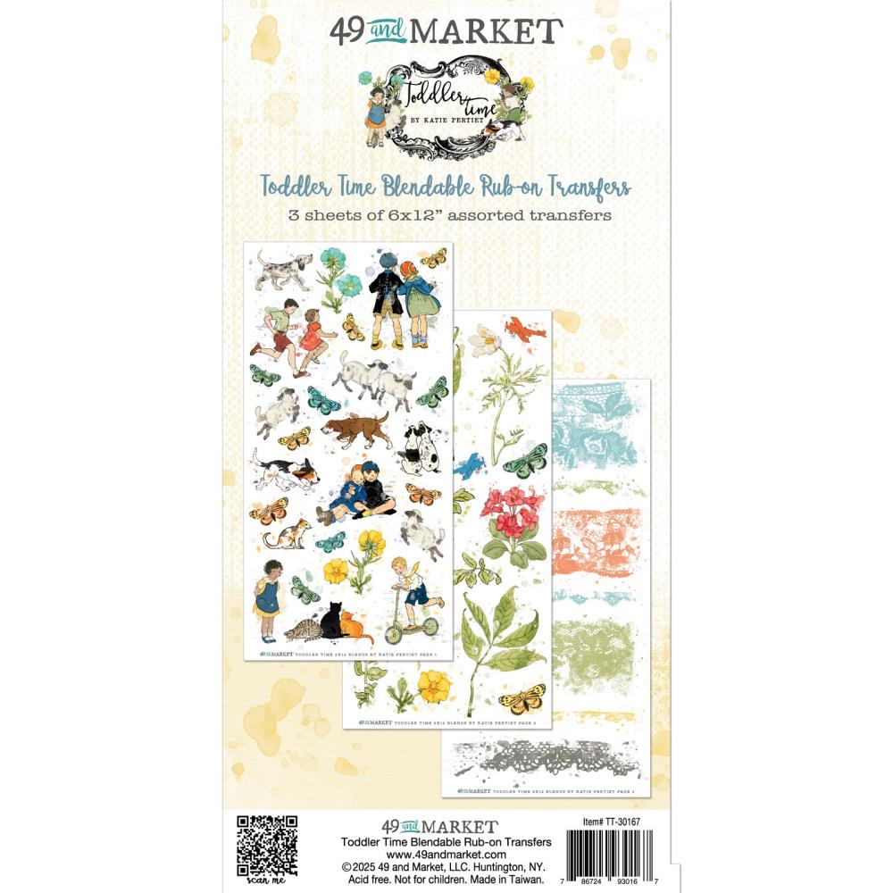 49 And Market Rub-On Transfer Set -  Toddler Time Blendable 