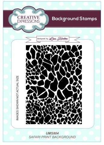 Creative Expressions Safari Print Background Stamp