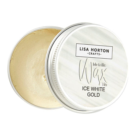 Lisa Horton Crafts Water Based Wax Tin - Ice White Gold