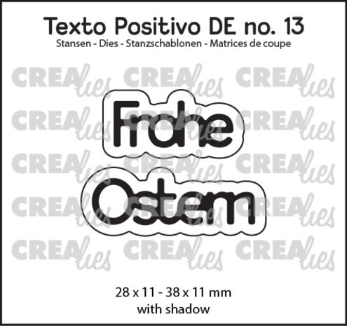 Crealies Texto Positivo Stansen Frohe Ostern 