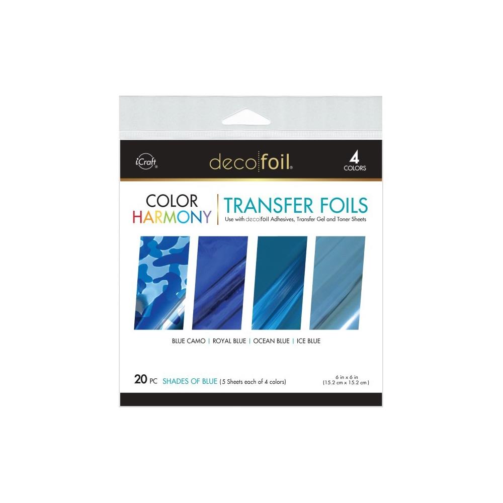 Deco Foil Harmony Foil Pack 6"X6" 20/Pkg - Shades Of Blue