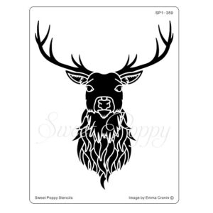 Sweet Poppy Stencil: Stag