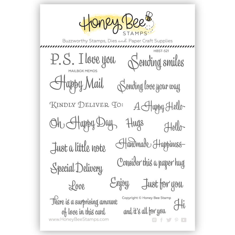 Honey Bee -  Mailbox Memos 5x6 Stamp Set 