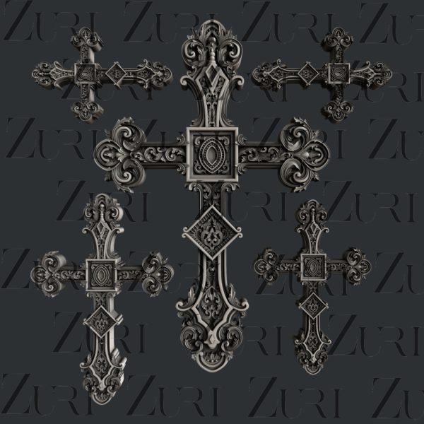 Zuri - Ornate Crosses Set 3