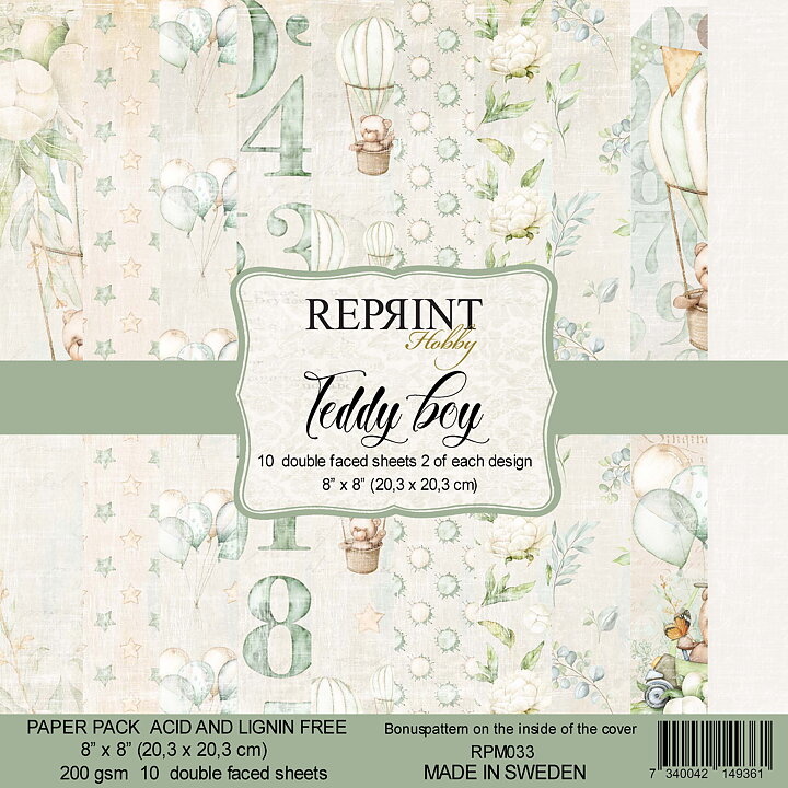 reprint-teddy-boy-8x8-inch-paper-pack-rpm033