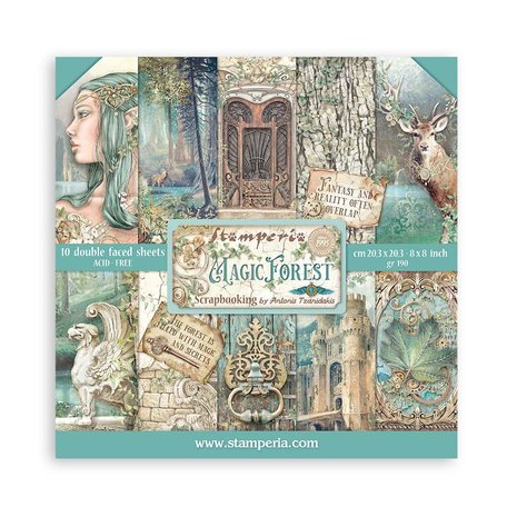 stamperia-magic-forest-8x8-inch-paper-pack-sbbs78