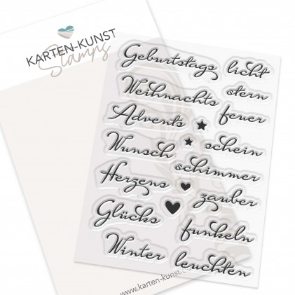 Karten-Kunst Clear Stamps KK-0271 - Sprüche für Kerzen