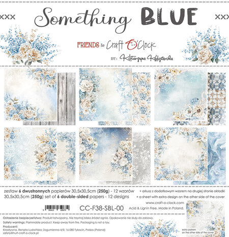 Craft O'Clock - Something Blue 12x12 Inch Paper Set 